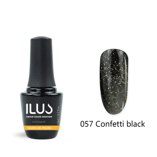 Gel Polish Confetti Black 15ml