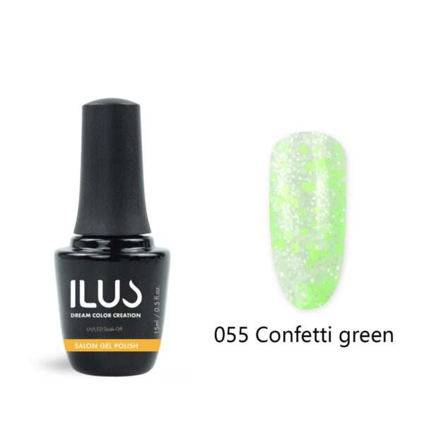 Gel Polish Confetti Green 15ml